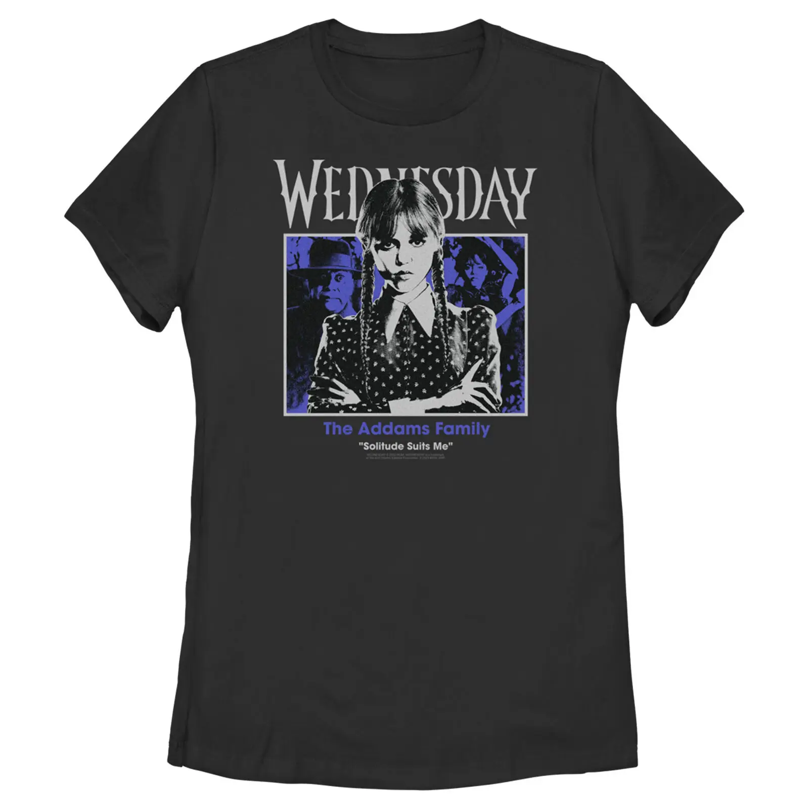 

Women's Wednesday Solitude Suits Me Portrait T-Shirt