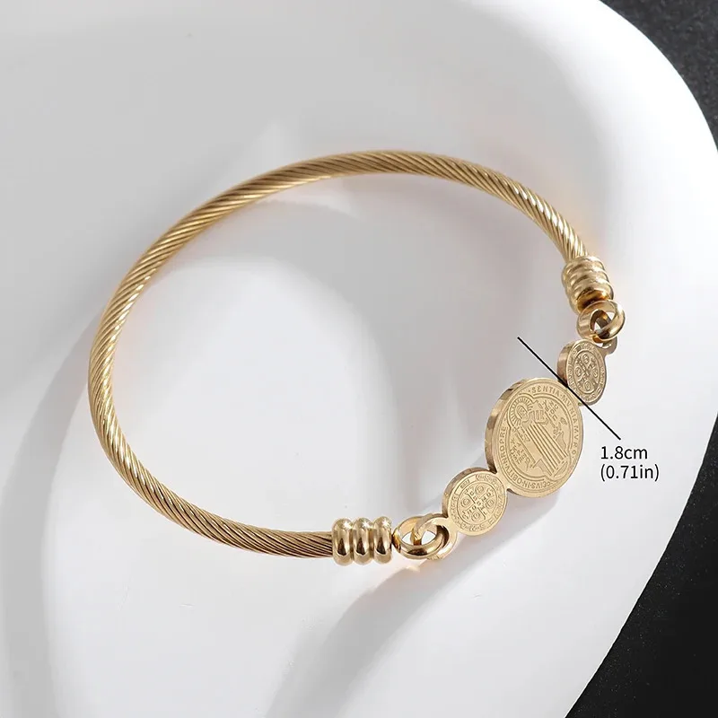Fashion High-end Individual Exquisite Stainless Steel Bracelet Steel Wire Rope Available in Three Colors Bangles for Women 2026