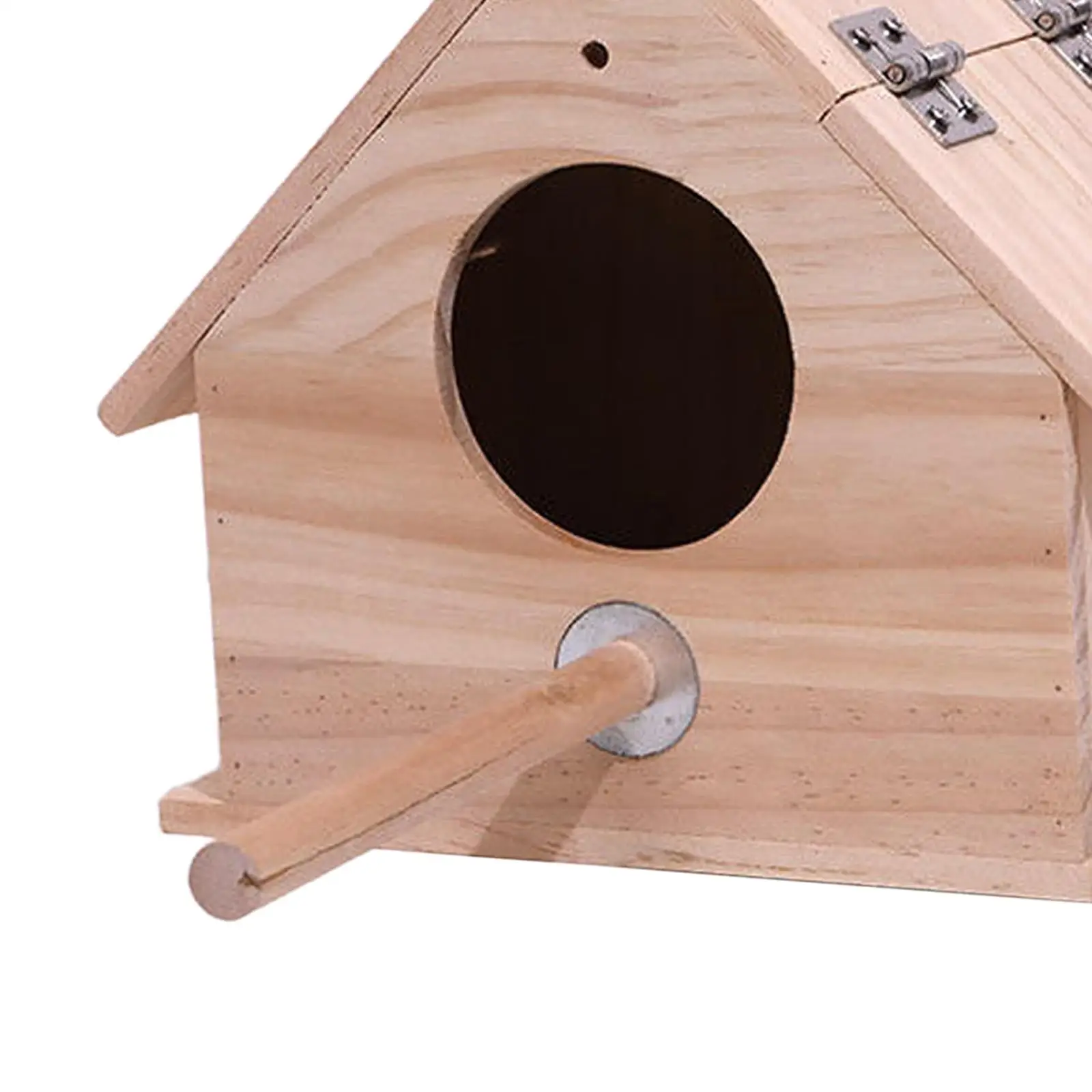 Caja de madera para pájaros grandes, casa para pájaros, refugio, lugar cálido, exterior