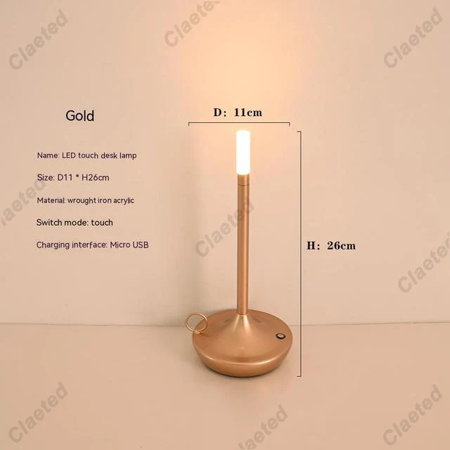 Imagem -05 - Campista Recarregável Table Lamp Toque Led Candlelight Impermeável Luz Quente Jantar Atmosfera Campista Table Lamp