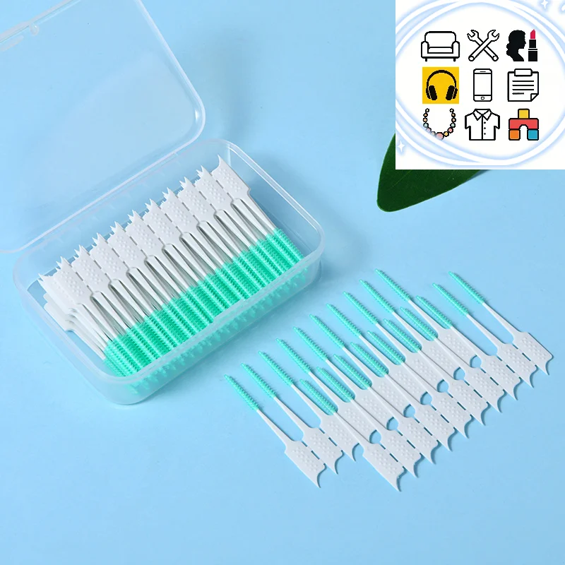 Interdental Brushes Silicone Toothpicks Teeth Floss Oral Hygiene Teeth Cleaning Soft Bristle Clean Between Teeth Toothbrush