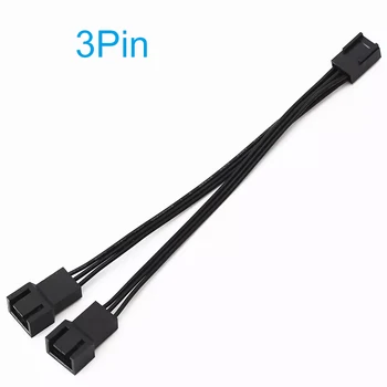 Ventola con connettore a 3 pin Estensione da 1 a 2 Cavo di conversione adattatore 3P Splitter Case del computer Scheda madre Radiatore CPU