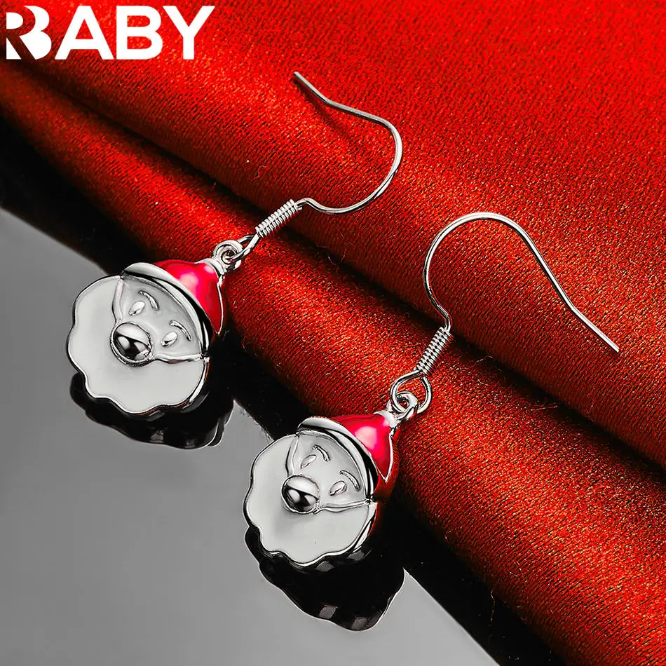 أقراط URBABY من الفضة الإسترليني عيار 925 أقراط متدلية سانتا كلوز للنساء مجوهرات عصرية للحفلات والارتداء اليومي #5