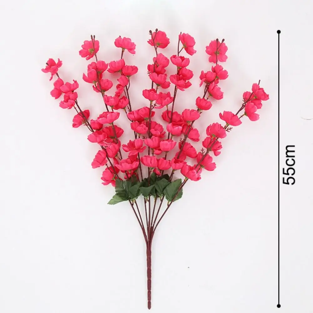 7 Zweige Künstliche Kirschblüten Blumenarrangement 55cm Künstliche Pflaumenblüten Vasenfüller Heimdekoration – Detail 1