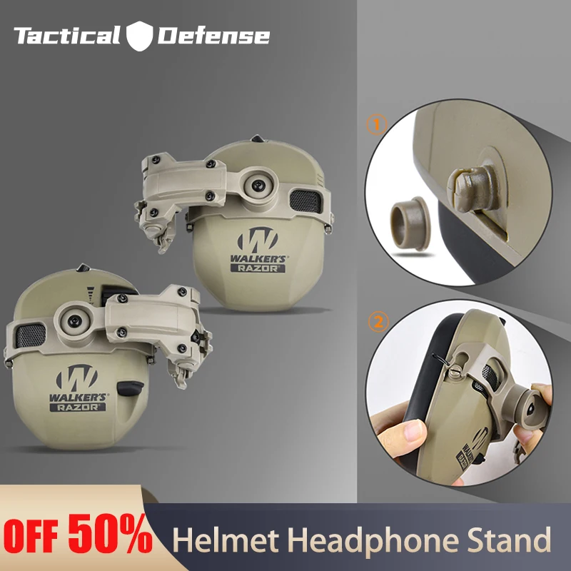 Tactics Hanging Fast Helmet Headphone Stand 360°Rotation Impact Sport Earphone Bracket Adapter ARCWalker's Razor Headset Mount