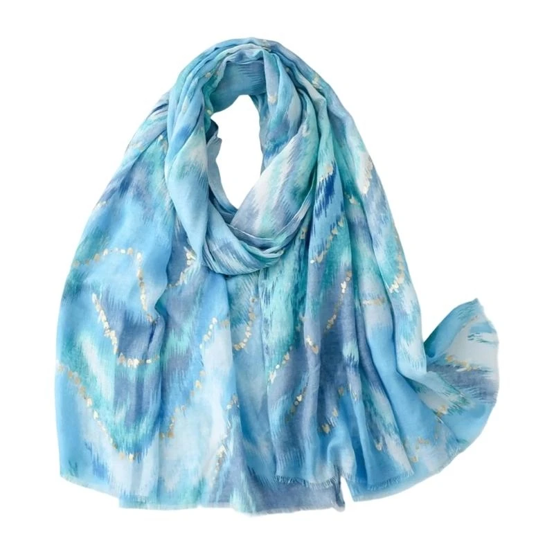 

G5AE Модные золотые шарфы для шеи для мужчин Женщины Большой головную шарф