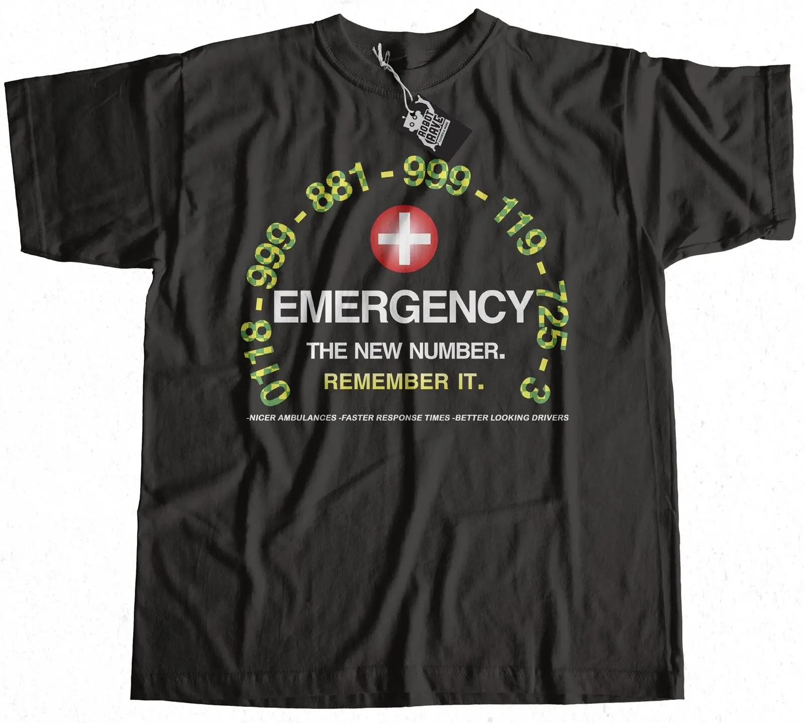 

IT Crowd Inspired Emergency T-Shirt 100% Premium Cotton Men's Clothing Short Sleeve Tops