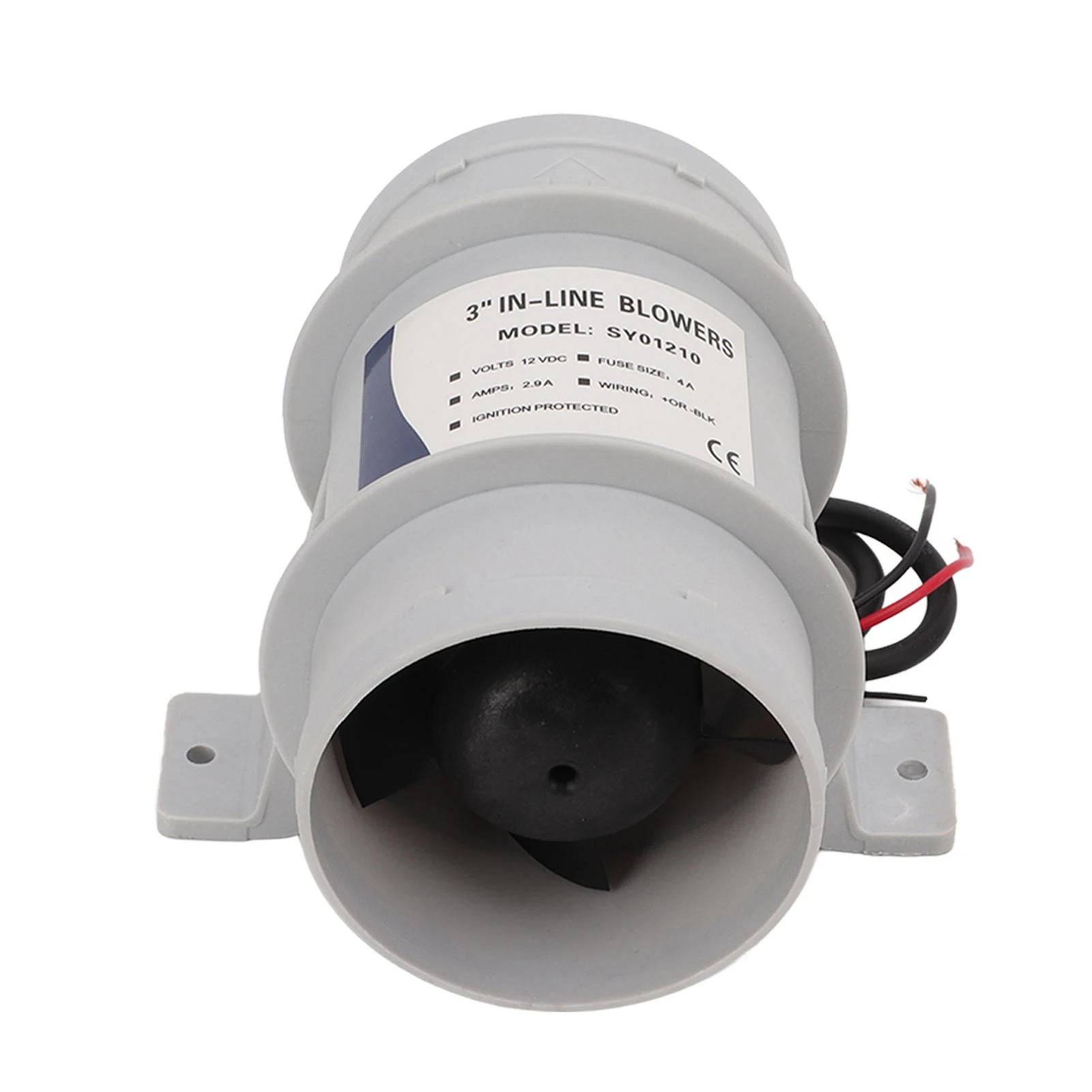 3 Inch 12V Inline Blower Silent Bilge Air Blower Corrosion Resistant Exhaust Fan For RV Yachts Boats