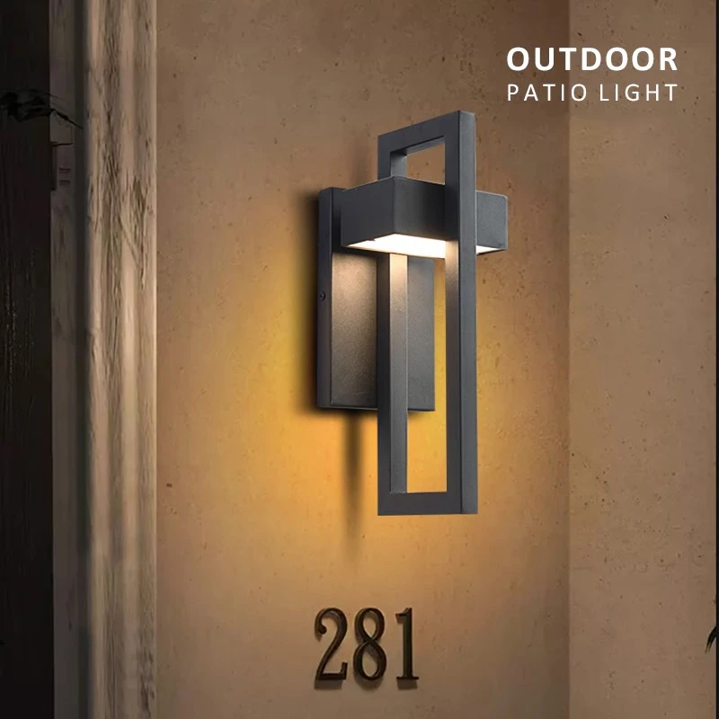 Geometric outdoor stainless steel wall lamp courtyard lamp IP65 waterproof outdoor lighting wall lamp outdoor decorative lamp