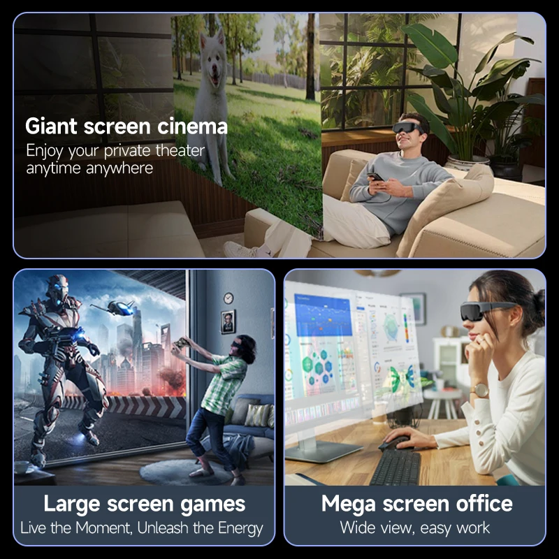 ENMESI V50 1080P HMD OLED 3000nits نظارات AR عالية السطوع مع 1920*1080*2 الديوبتر 0 ° ~600 °   تعديل، شاشة 0.49 بوصة