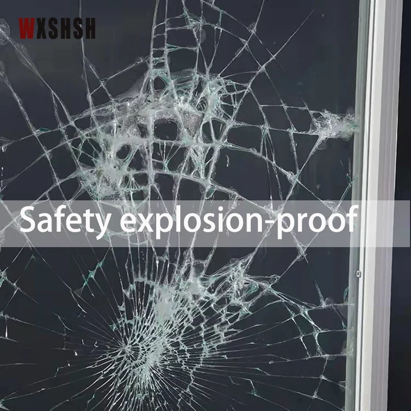 2mil Explosion-proof Clear Window Film Home Security Shatterproof Vinyl Window Sticker Removable for Home and Office