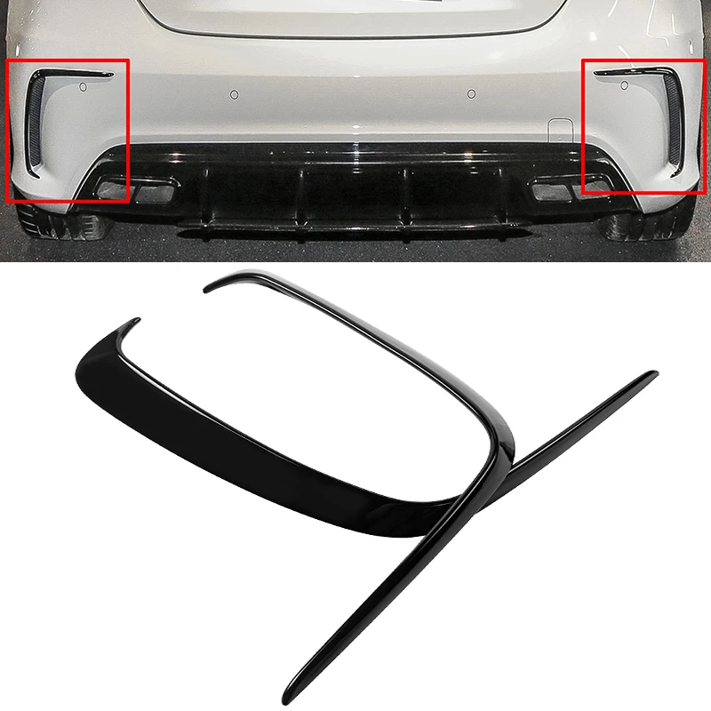 Heckstoßstangenverkleidung Lip Spoiler Splitter Fender Canards Vents Fins für Mercedes Benz W176 A200 A250 A45 AMG Fließheck 2013–2018 – Detail 22