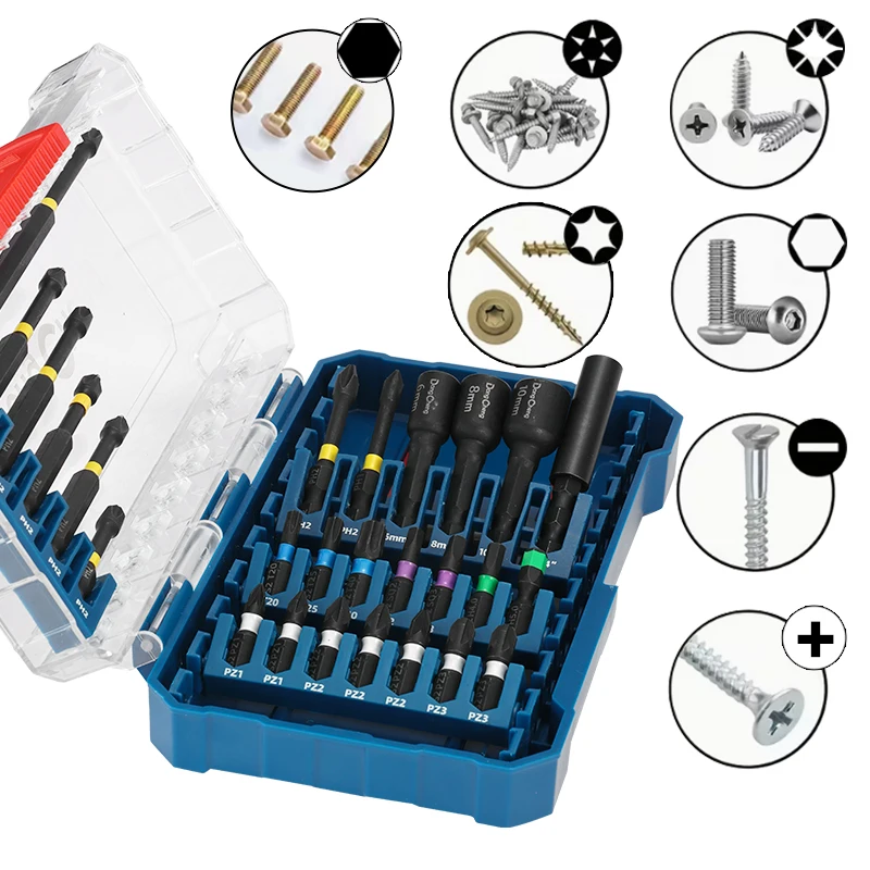 

S2 impact screwdriver bit set Phillips strong magnetic screwdriver bit set multifunctional strong agnetic Automotive tools