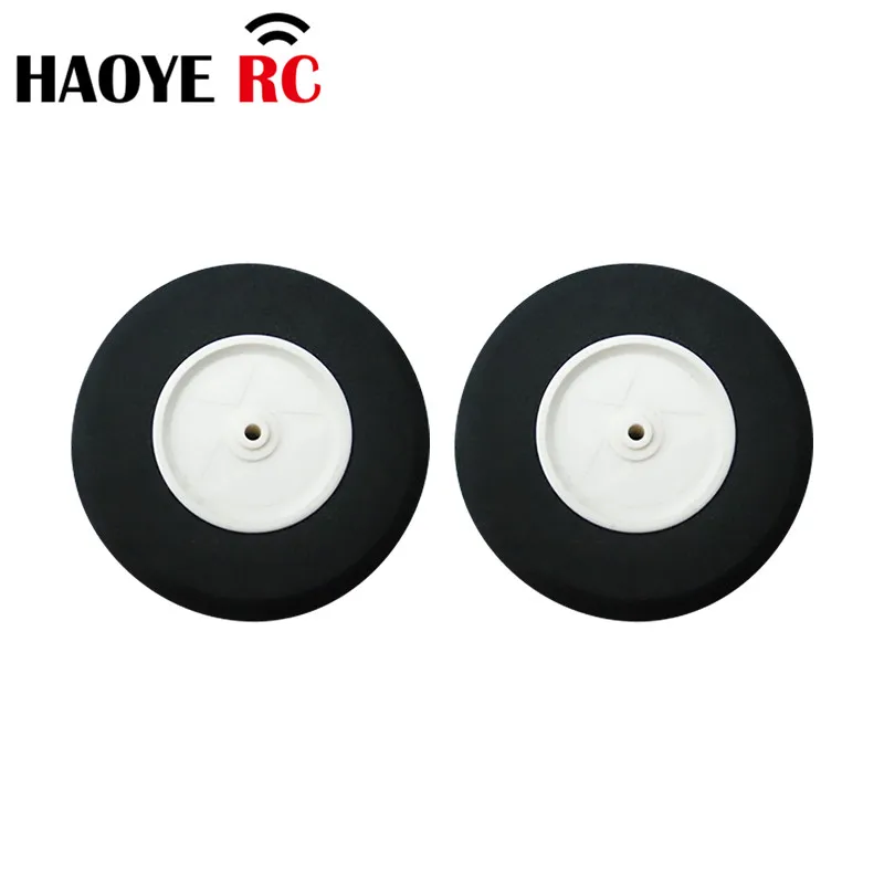 

Haoye 2 Pcs/Lot Dia60-75mm Landing Gear Light Foam Wheels 5 Spoke Wheel Sponge Tire For RC Aircraft Model Accessories