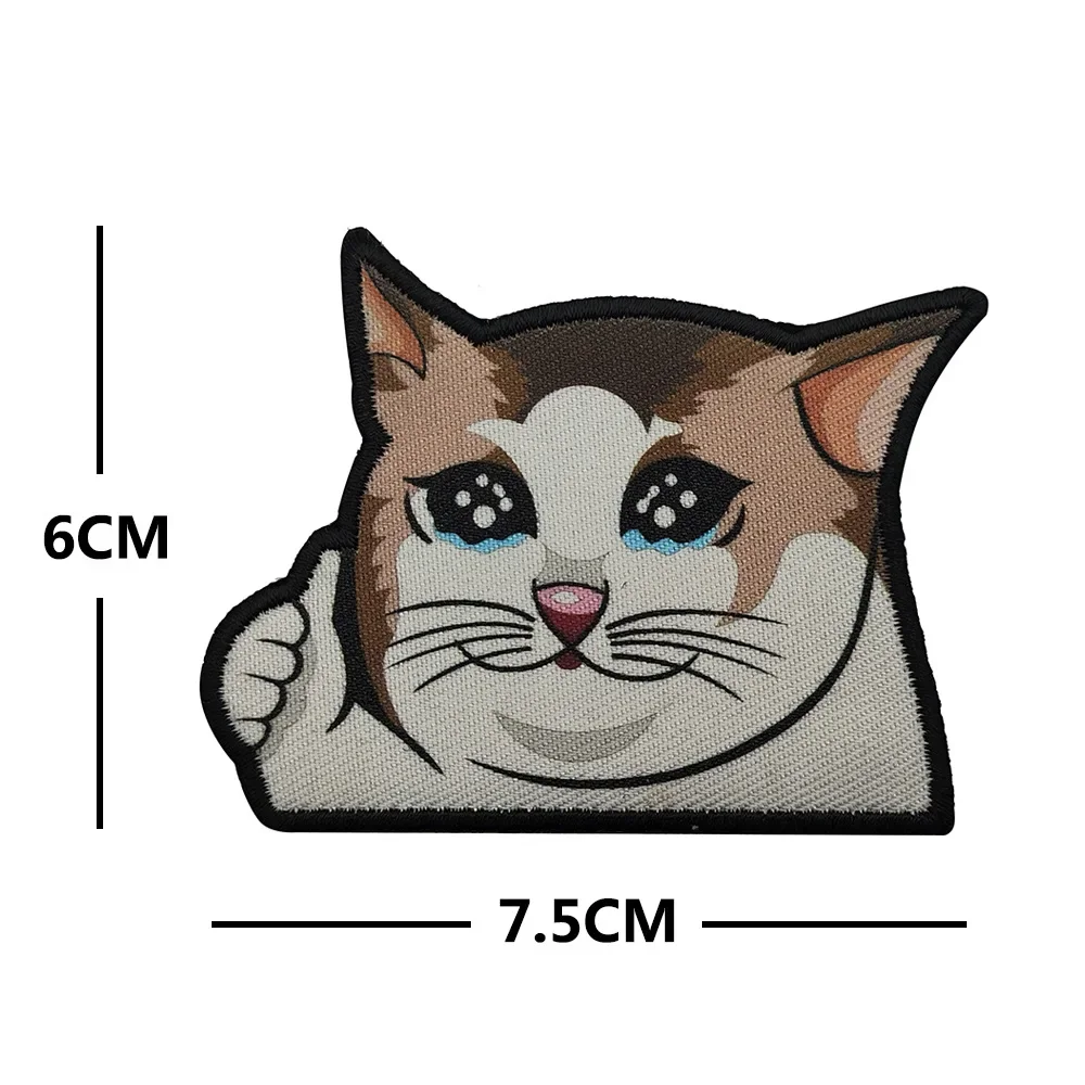 Cartoon Fashion Laser Cutting Luminous  Cat IR Infrared Reflective Cats Magic Patches Badge Outdoor Backpack Morale Badge