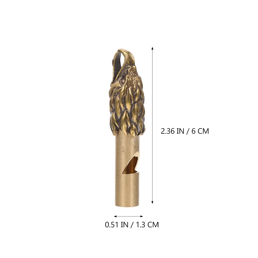2Pcs Copper Whistle Keychain Retro Style Metal Whistle for Sports Outdoor Camping Survival Emergency Referee Security Loud Crisp