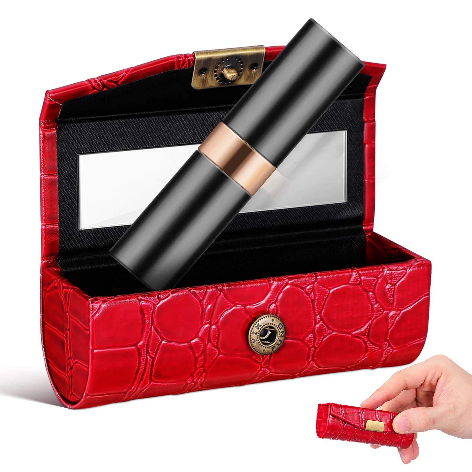 Case Compacte houder Veilige opslag voor lippenstift Lippenbalsem Mini Essentials Portemonnee Organizer Draagbare dameslippenstift