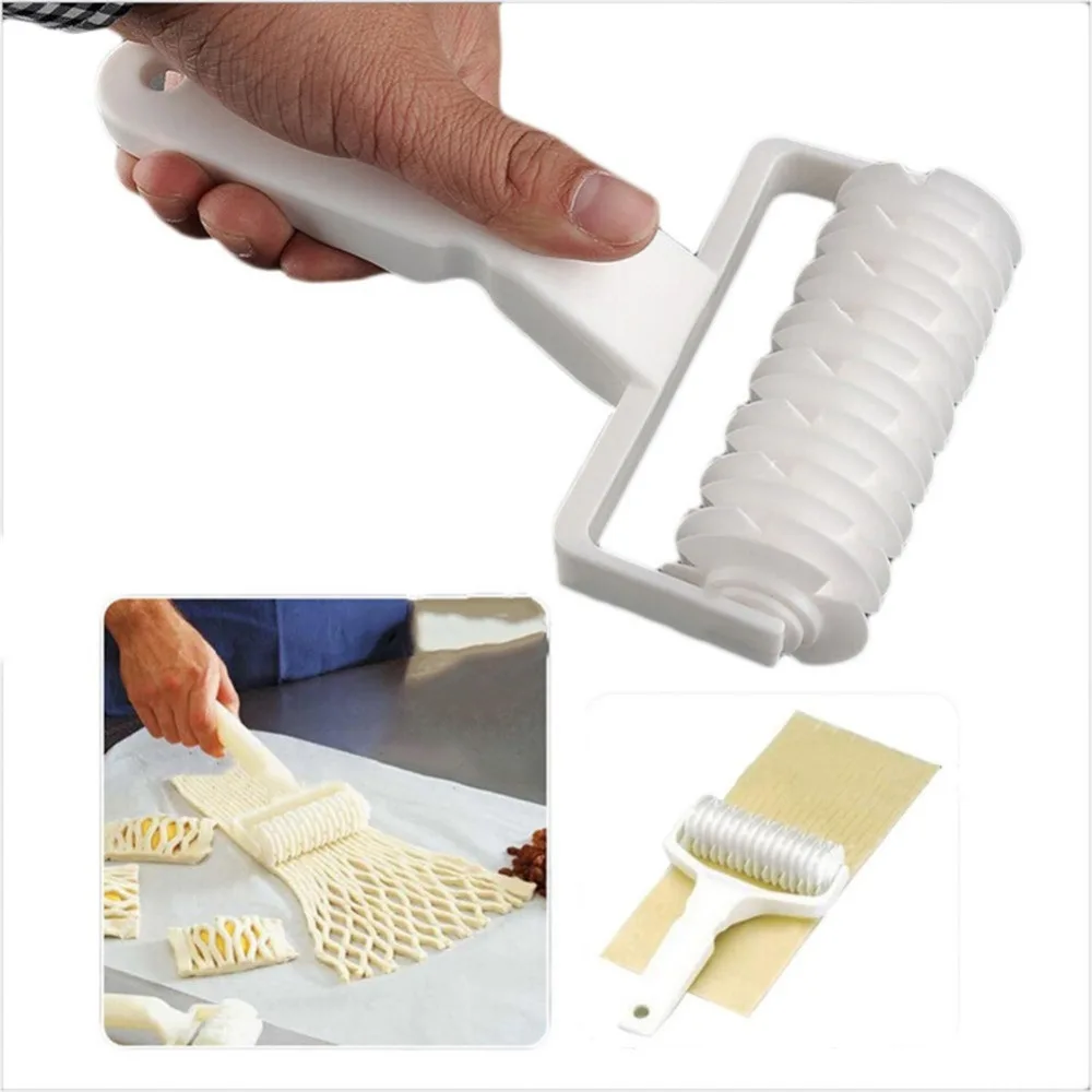 

Baking Plastic Rolling Broaches Pie Pizza Knife Pastry Embossing Dough Process Home Kitchen Tool Gadgets