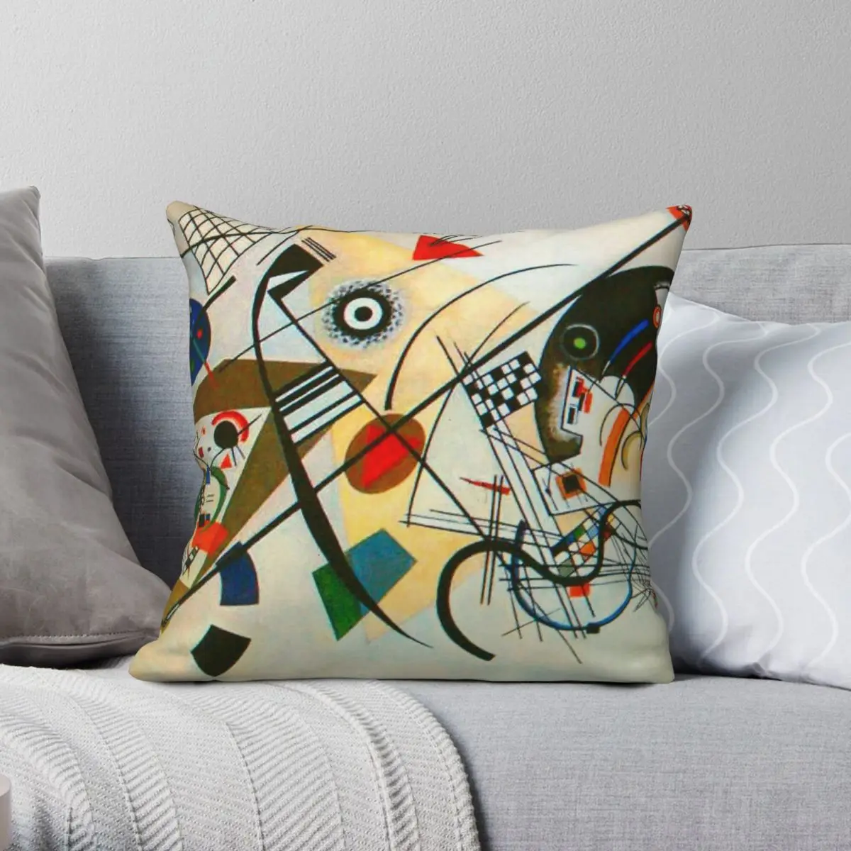 Wassily Kandinsky Square Pillowcase Polyester Linen Velvet Creative Zip Decorative Throw Pillow Case Sofa Cushion Cover 18