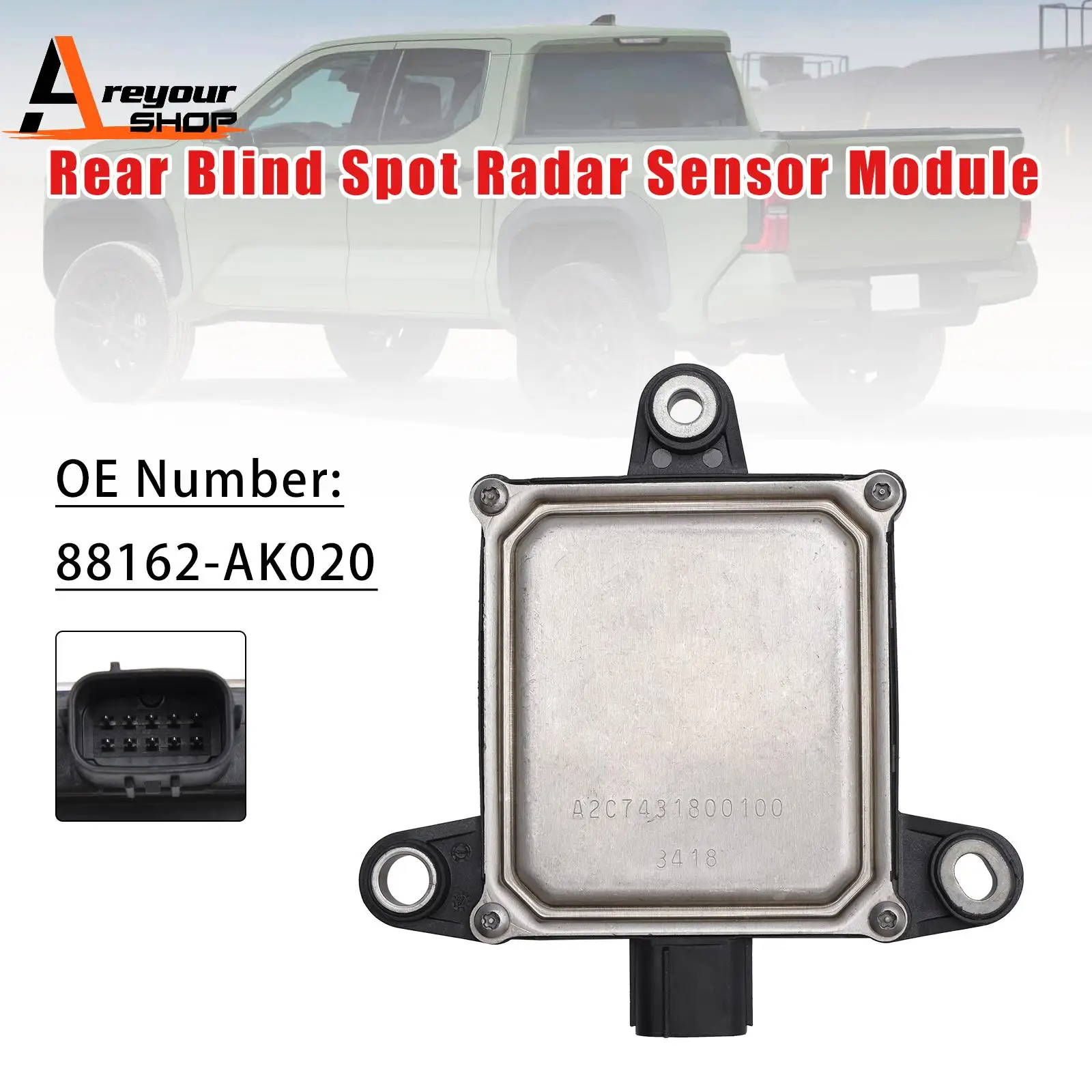 

Модуль радарного датчика слепых зон Areyourshop 88162-AK020 для Toyota Tacoma 2024-2025