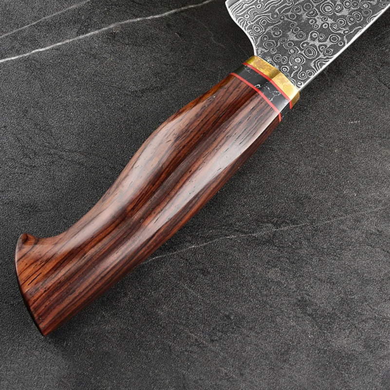 8 Inch Gyuto Knife 67-layer Damascus Steel VG10 Blade Rosewood Handle Chef Cleaver Meat Slicing Vegetable Japanese Kitchen Knife