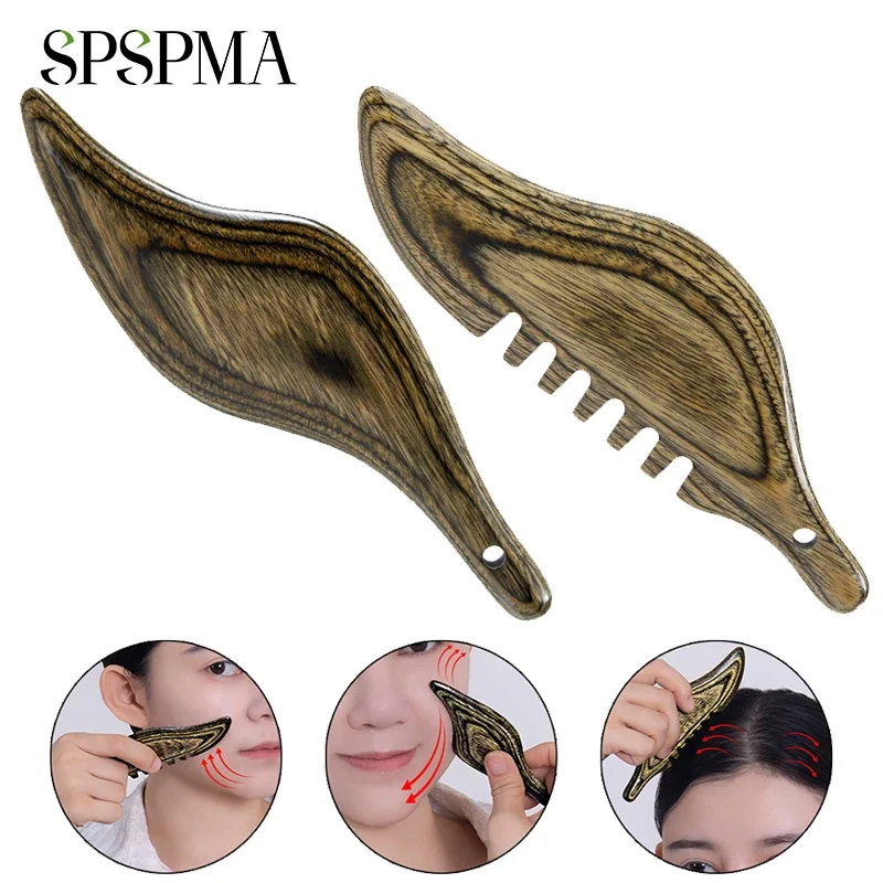 1Pcs Wood Gua Sha Tool, Natural Birch Wooden Massage Tools Anti-Static, Multifunctional Handheld Meridians Acupoint Massage Tool