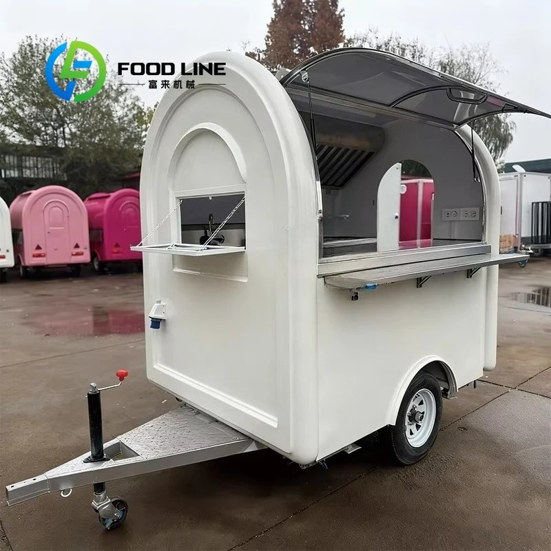 Food Truck Trailer with Sink Exhaust Hood Commercial Mobile Catering Cart for Outdoor Events Versatile Outdoor Catering Option