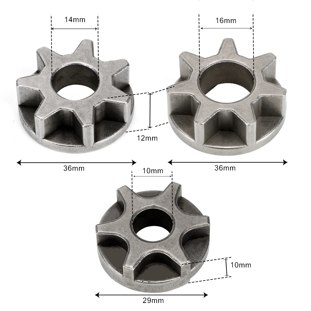 M10/M14/M16 Power Tool Accessories Replacement Gear For 11.5/16/18 inch Various Chainsaw Gear Bracket