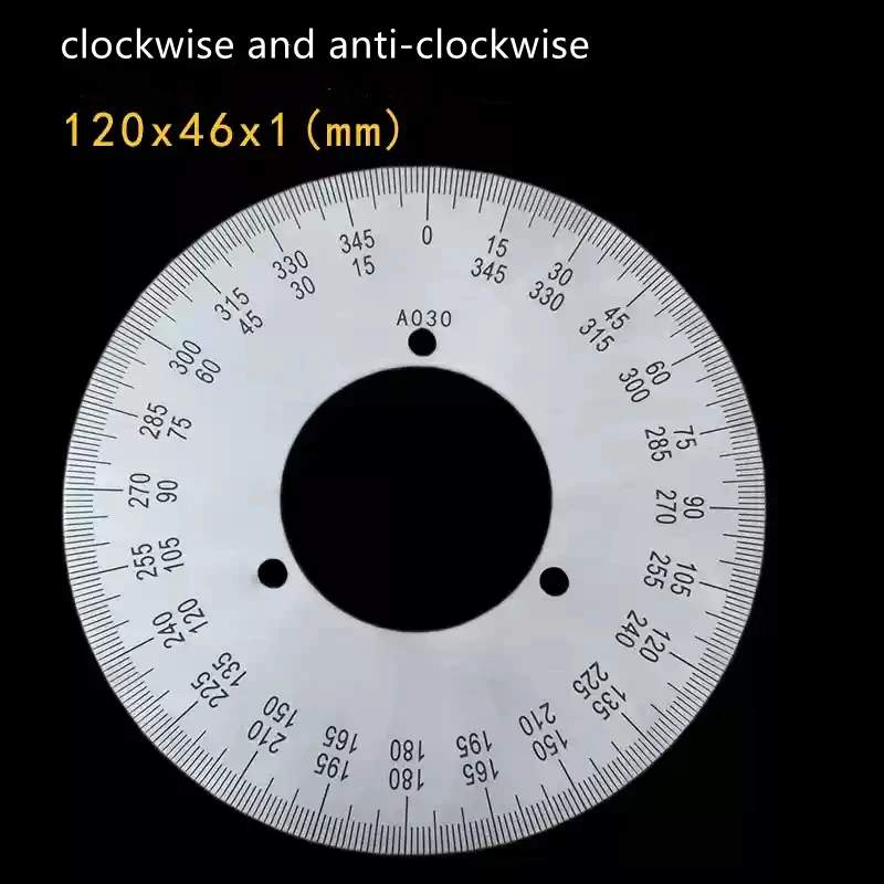 Outer Diameter 120mm Dial Scale Identification Dial Degree Graduated Circle Disk Protractor For Machine Tool Measurement Tools