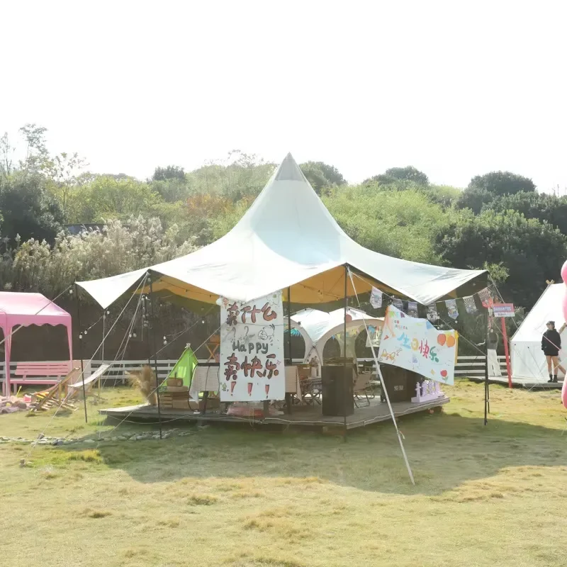 Large Waterproof UV Protection A-Frame Canopy Tent - Oversized Sky Awning for Glamping/Camping Site Outdoor Events