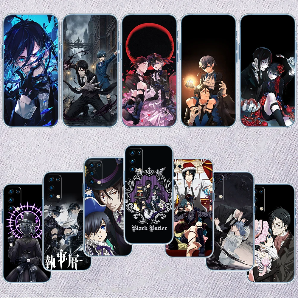 IJ12 Black Butler Transparent Phone Case for Motorola Moto G40 G04 G05 One Ace Action  Fusion + Plus Hyper Macro Vision Zoom