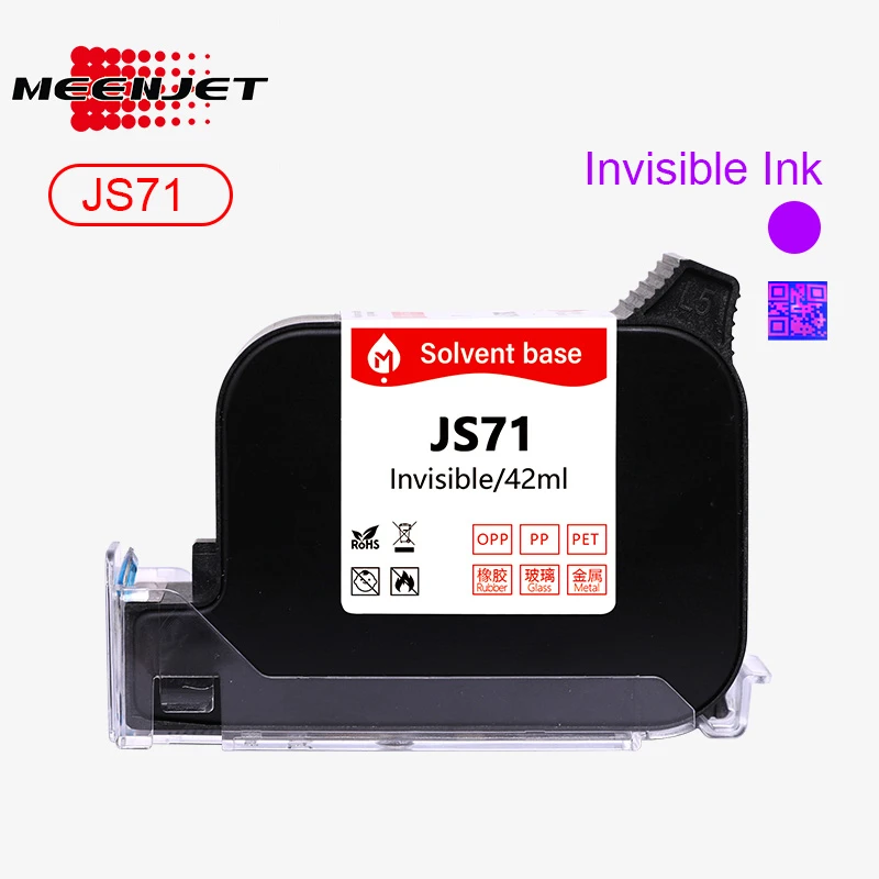 

Meenjet JS71 Invisible Ink Cartridge Solvent Ink Cartridge Quick Drying