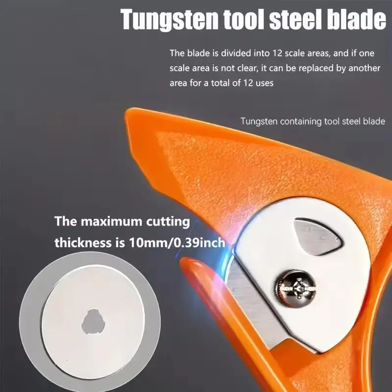قاطعة دوارة متعددة المواد - شفرة دوارة مقاس 45 مم للسجاد واللينوليم والنسيج والورق، أداة يدوية دقيقة
