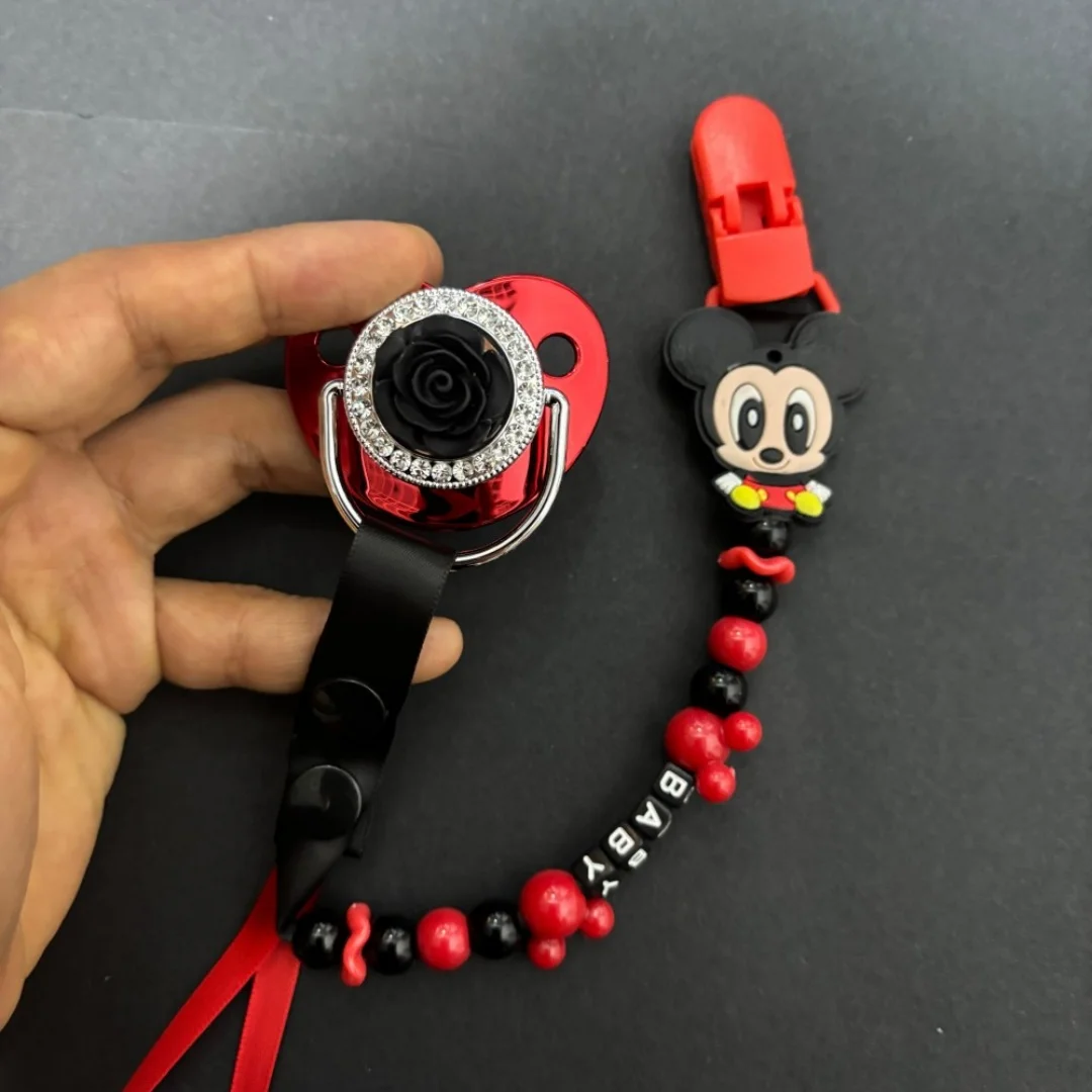 Personalized Pacifier Clip Cartoon Pattern Newborn Soother Custom Baby Dummy Clip Infant Feeding Gift Baby Shower Gift Boy Girl