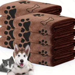 Pet Towels 60x100cm Drying Dog Cat Bath Towel Microfiber Quick-drying Dog Claw Absorbent Blue Grey Bath Towel Pet Bath Products