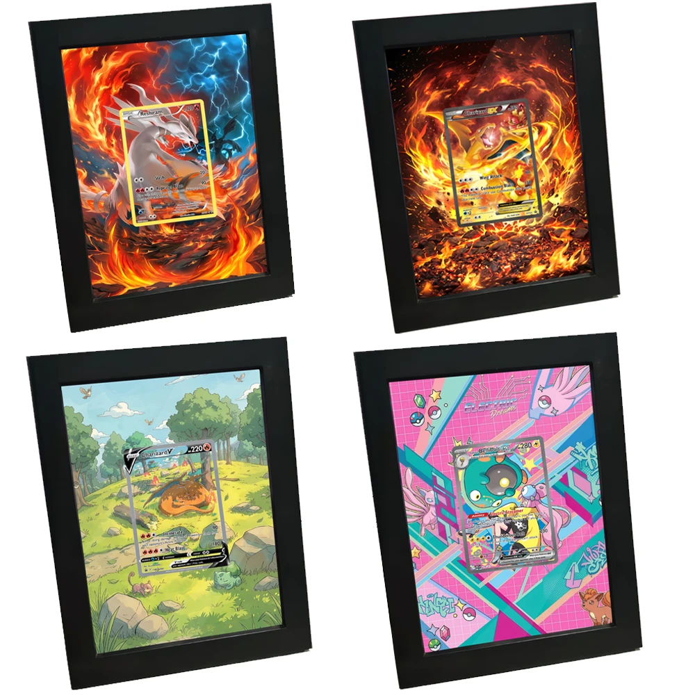 Anime Art Display for Empoleon Charizard Gengar Zekrom Blastoise Mewtwo Game Card Protective Case Ptcg Storage Box Photo Frame