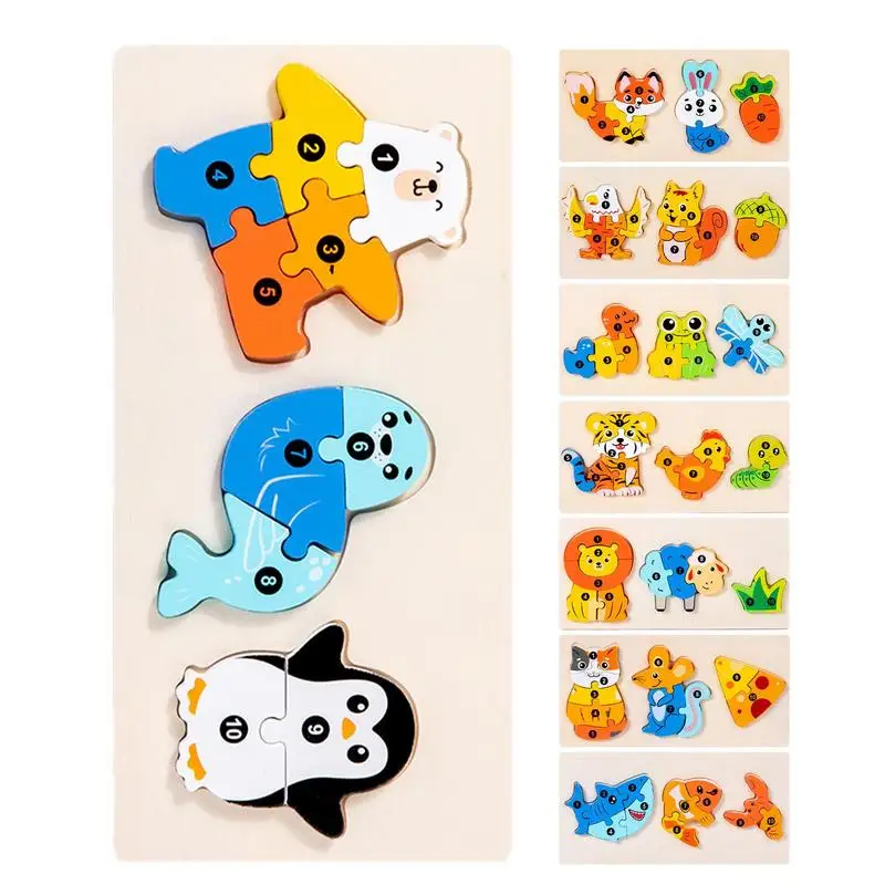 

Animal Shape Puzzle For Kids Wooden Pattern Blocks Set Wood Animal Building Puzzle School Learning Toys Early Education Helper