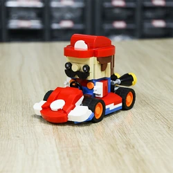 Super Mario Toy Car Model Sliding Racing Cars Anime Cartoon Building Blocks Character Anime Figure KARTING Collecting Toys Gifts