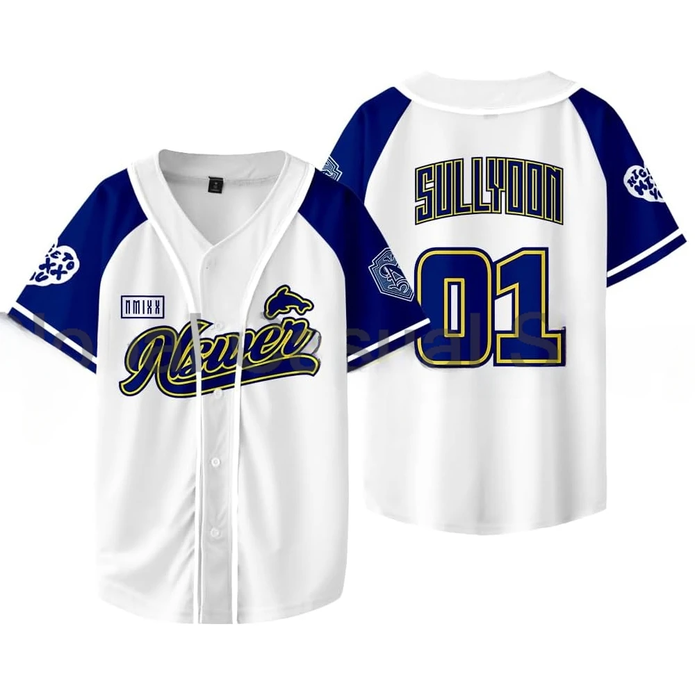 KPOP NMIXX Baseball Jersey T-shirt LILY HAEWON SULLYOON BAE JIWOO