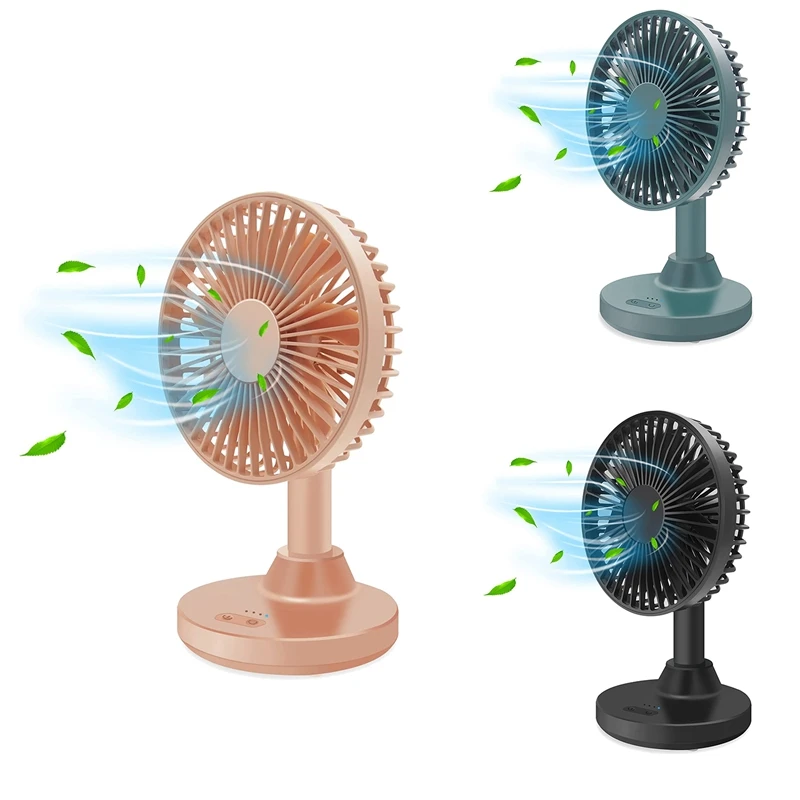 

BEAU-USB Desk Fan,Table Fan Oscillating Fan Head Rotating Adjustment Portable Mini Personal Fan 3 Speeds Strong Wind