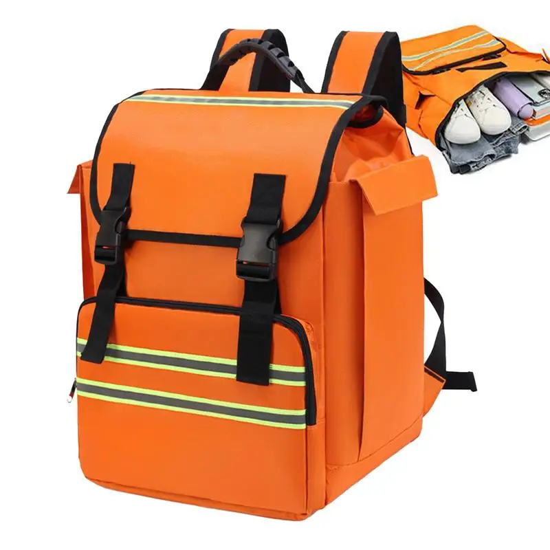 

Школьный рюкзак пожарного большой емкости с несколькими карманами из ткани Оксфорд, многофункциональный школьный рюкзак, сумка