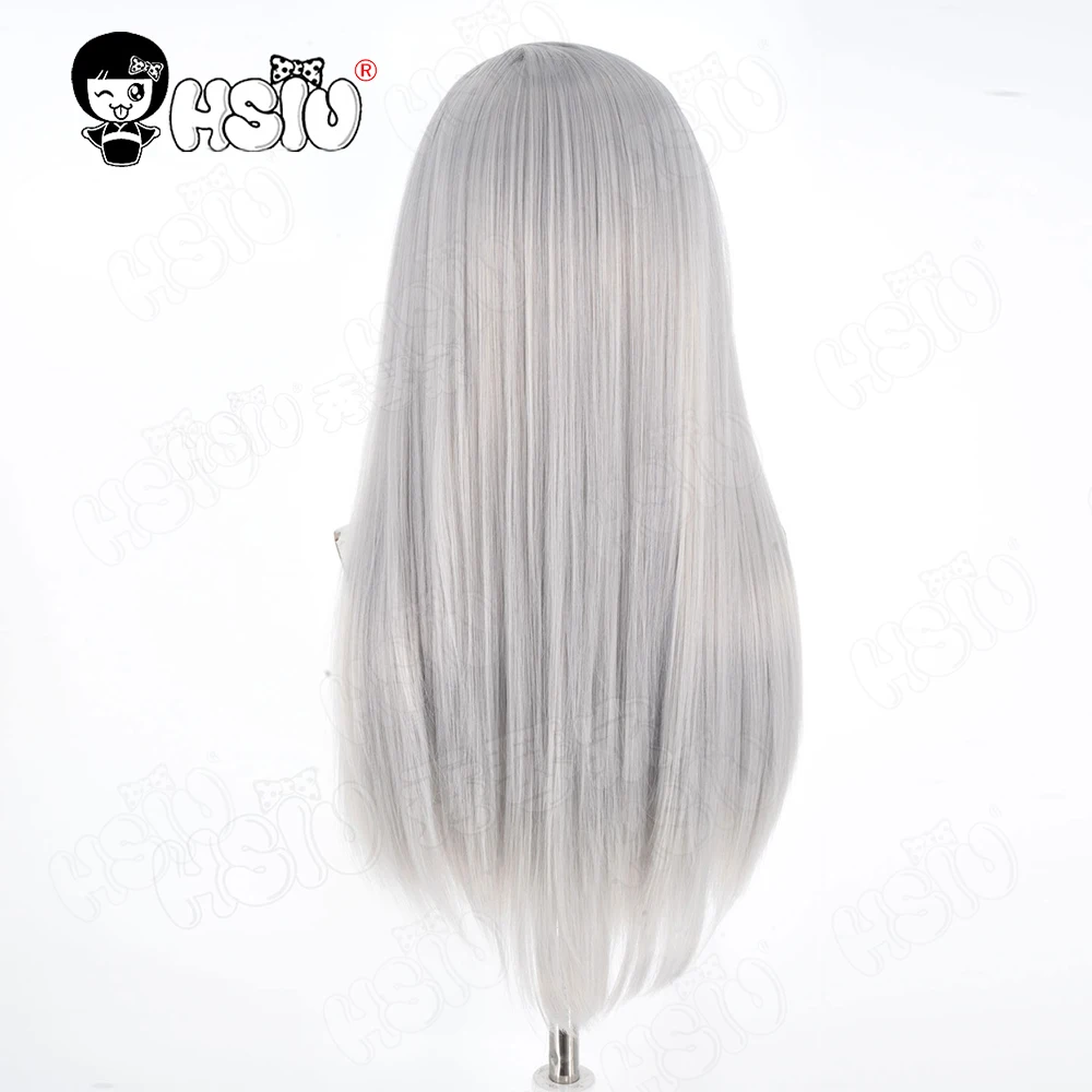 วิกผมคอสเพลย์มาริแอนน์ HSIU 70 ซม. ผมยาวสีเงิน วิกผมสังเคราะห์+หมวกวิกผม เกม NIKKE เทพีแห่งชัยชนะ มาริแอนน์ คอสเพลย์