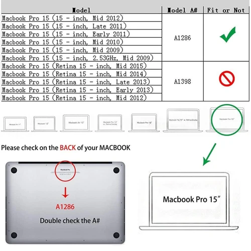 Imagen 2 del producto Funda Loptop para Macbook Pro 15 CD ROM A1286 mediados de 2009 mediados de 2012