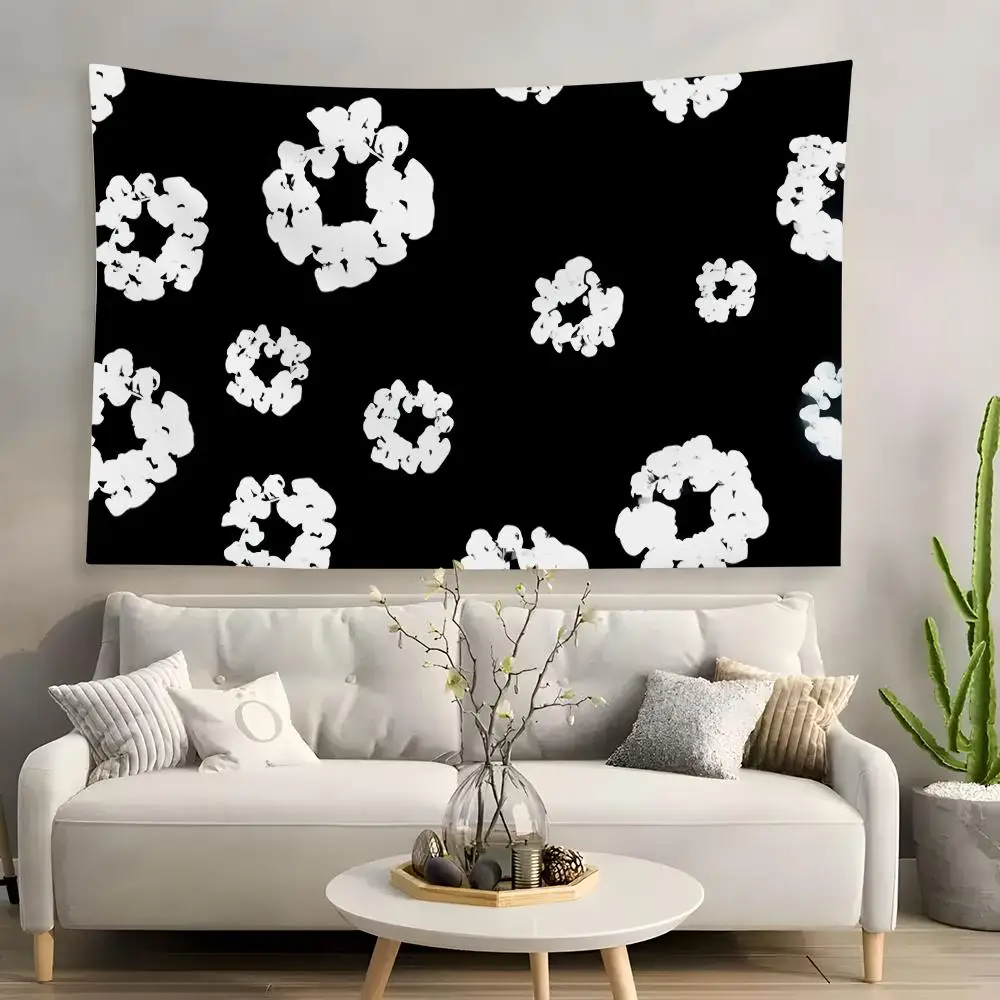 D-Denim Fashion T-TearS Tapestry House Bedroom Living Bar Garden Microfiber Decoration Background