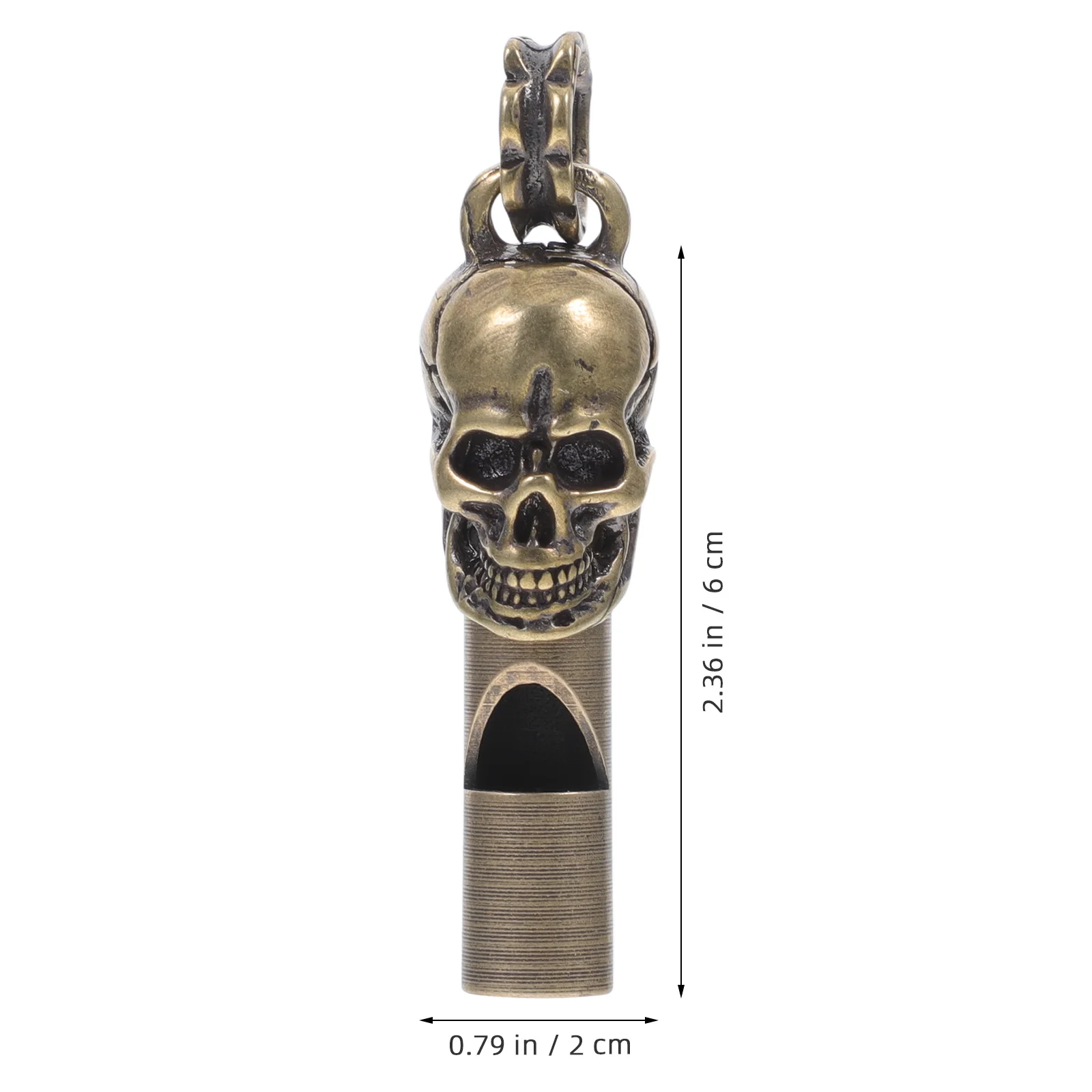 Sifflet de survie d'urgence Durable en cuivre de qualité supérieure, tête de crâne, pour Camping en plein air, sport, fête, Vintage, créatif