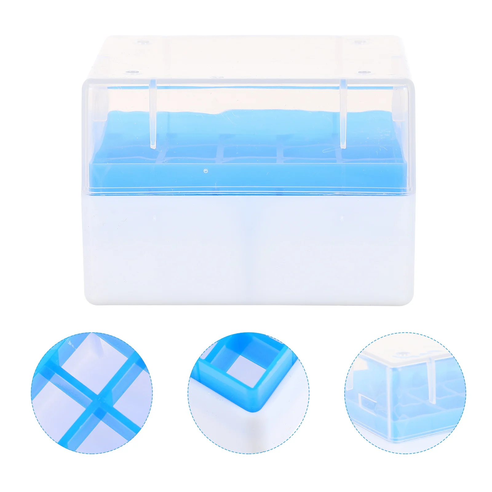 2Pcs Freezing Tube Box 20 Grids Premium Material Durable Vial Rack for Mechanical Freezers Liquid Nitrogen Storage