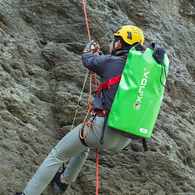 Imagem -04 - Bolsa de Corda de Escalada de Rocha ao ar Livre de Xinda Mochila de Drenagem Pacote de Equipamentos de Resgate Coleção de Bolsa de Ombro