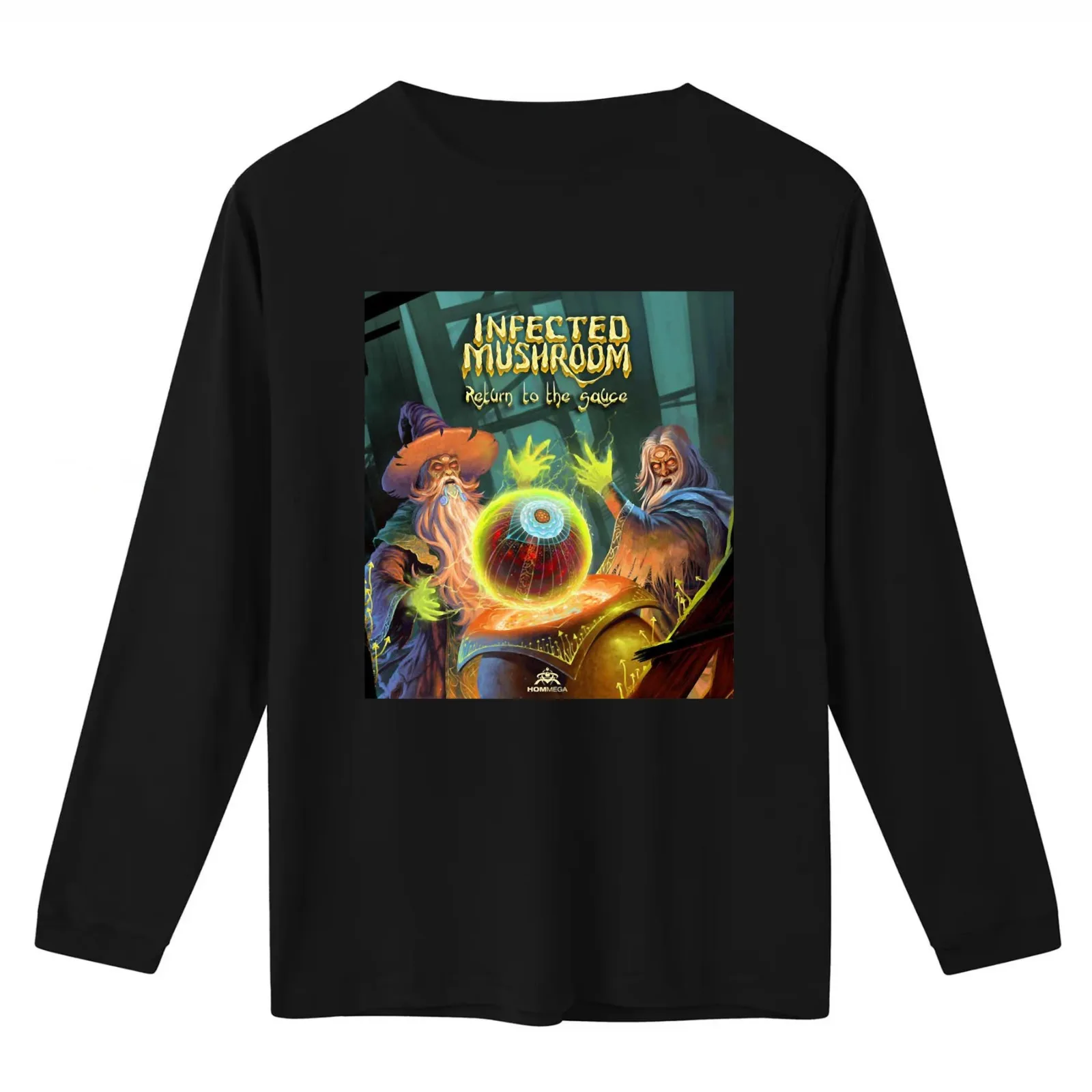 Infected Mushroom Design T-Shirt Summer Casual Cotton Tee Oversized Streetwear Tops Vintage Graphic Print Unisex Men Women