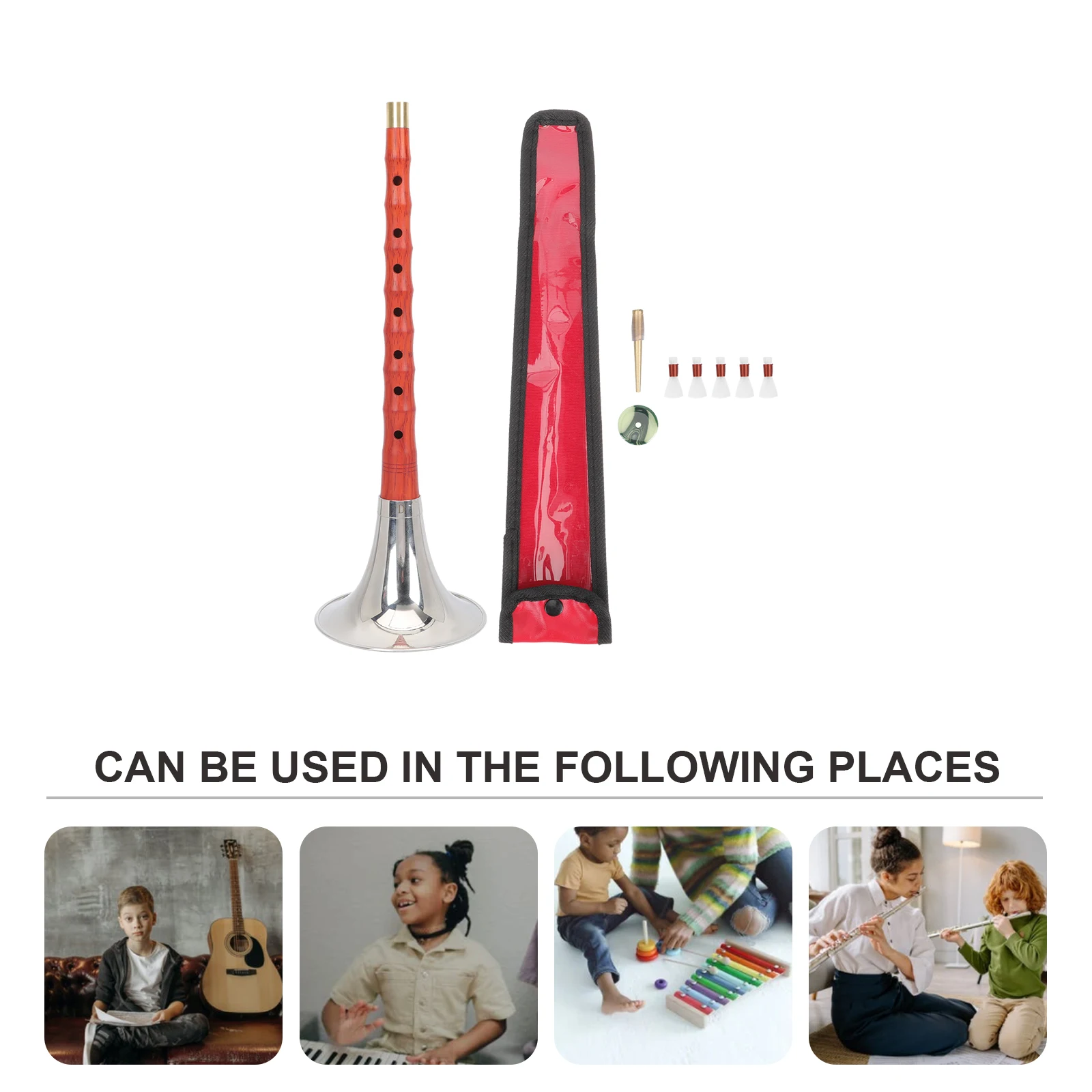 

Suona for Beginners Traditional Musical Instrument Durable Easy to Play Woodwind Practical Music Ebony Student Professional