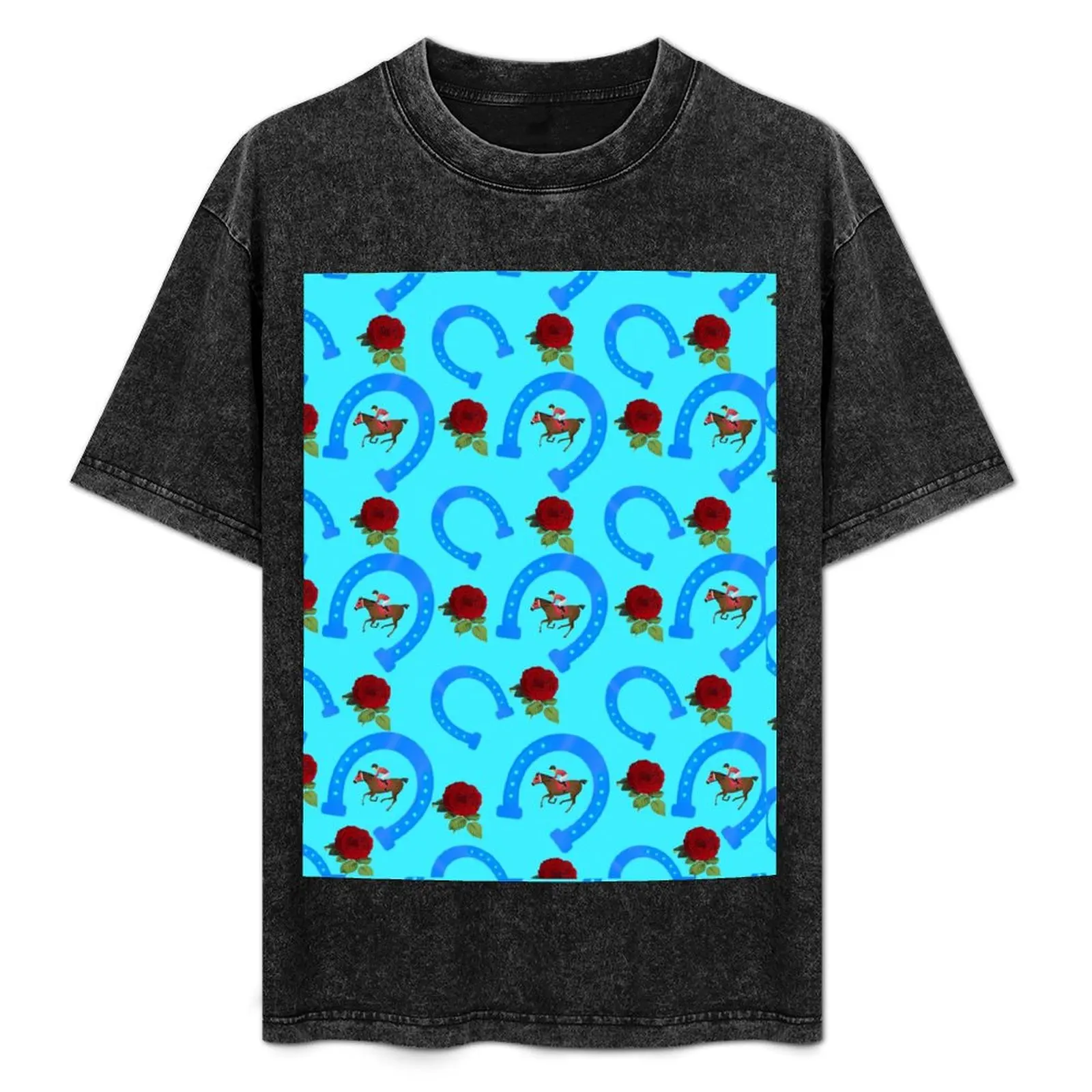 

Kentucky Derby Pattern T-Shirt Relaxed Fit Casual Short Sleeve Top